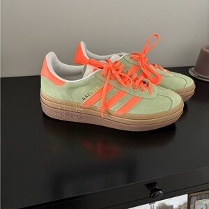 Adidas Sneakers with Green and Orange Accents